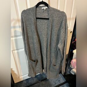 Madewell Gray Open-Front Cardigan Sweater